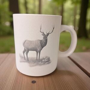 Hallmark Coffee Mug Deer Buck Wildlife Hunting Nature Wilderness 4" Tall